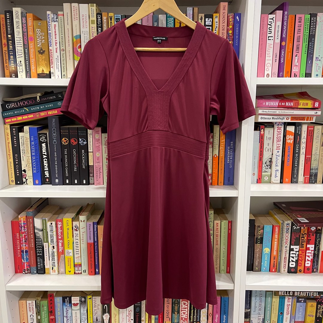 Warehouse maroon dress top