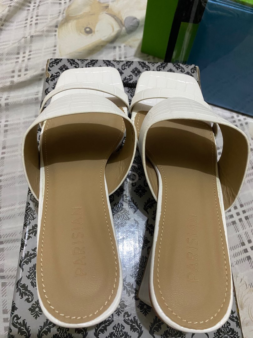 White Parisian sandals, Women's Fashion, Footwear, Sandals on Carousell