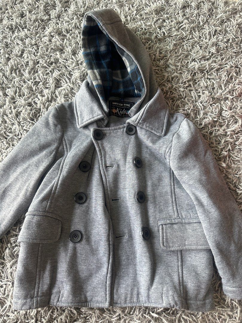 Girls best sale gray coat