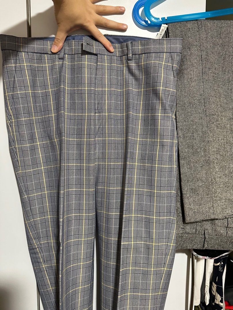 plaid trousers zara