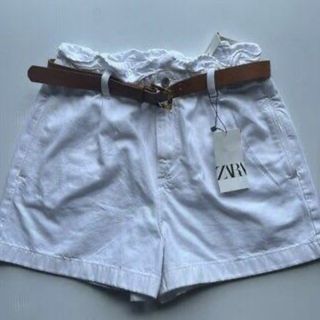 ZARA PAPERBAG BERMUDAS W/O BELT