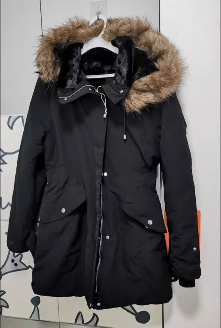 Zara Winter Parka Black Jacket Women s Fashion Coats Jackets and Outerwear on Carousell