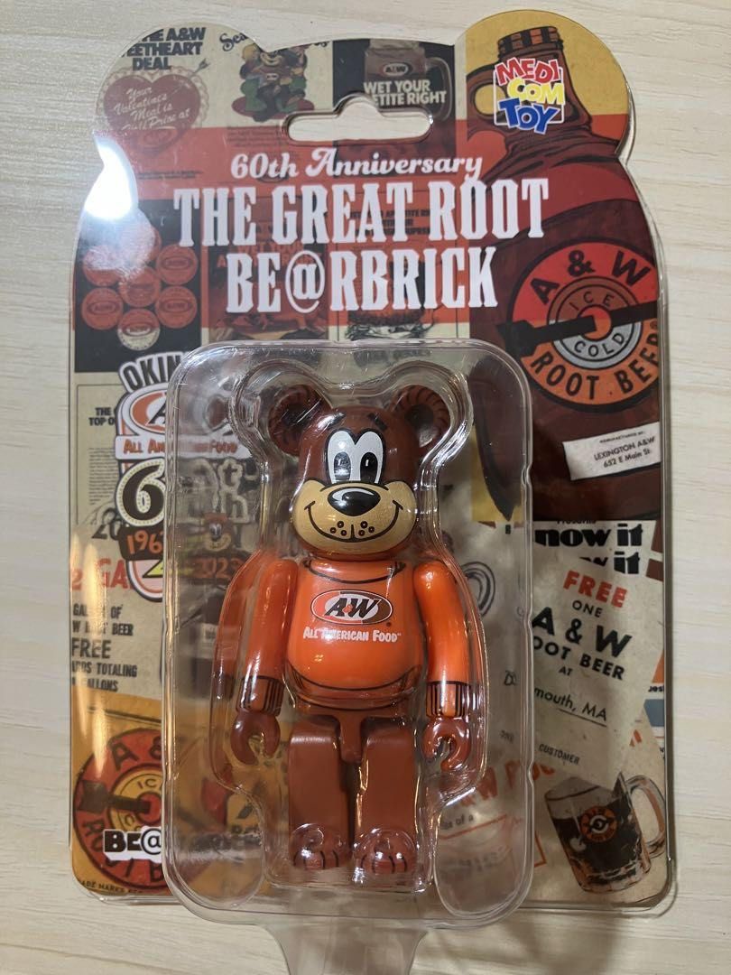 100% great root bear A&W bearbrick be@rbrick, Toys & Collectibles 