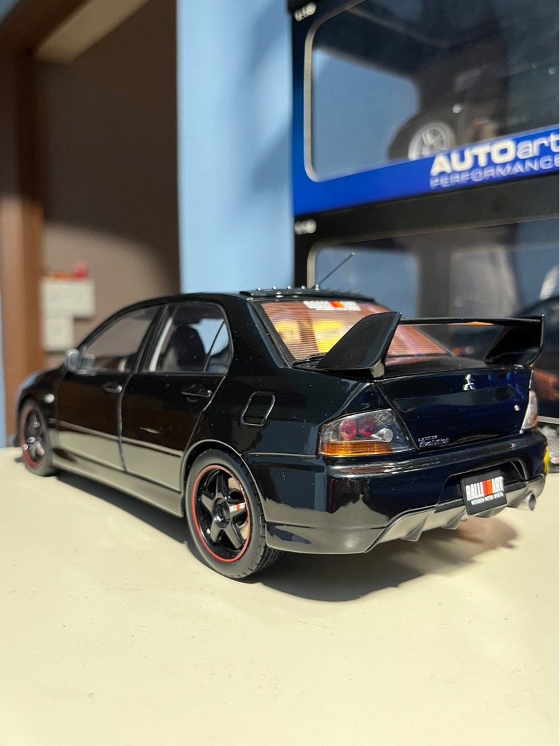 Super A 1/18 Mitsubishi Lancer Evo 9 – Modèle Diecast Métal, Bleu, Neuf