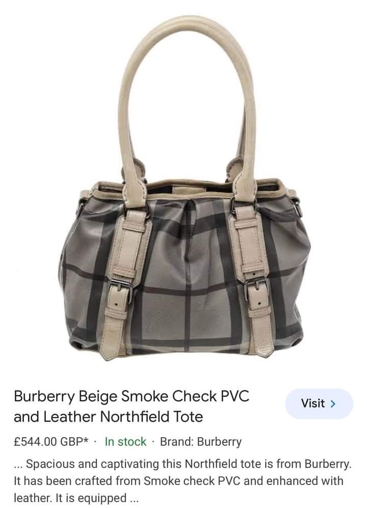 15 800 lp plus sf Orig Burberry two way bag Medium size PVC and leather Rank A Luxury Bags Wallets on Carousell