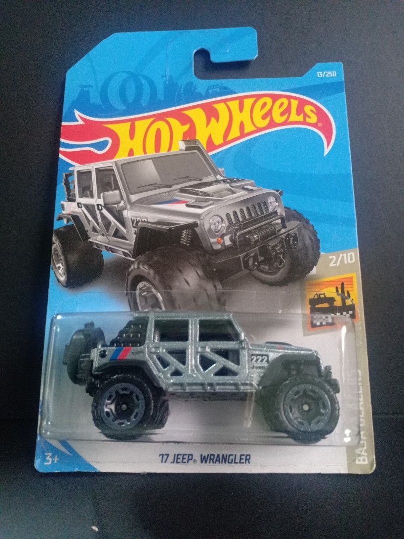 17 Jeep Wrangler Metalflake GREY Hot Wheels Baja Blazers Mini