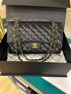 Black Chanel Medium Classic Lambskin Double Flap Shoulder Bag, For more affordable  Chanel products