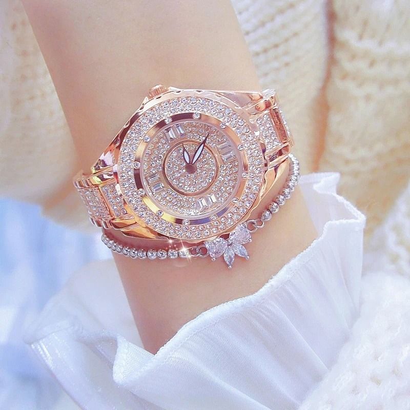 Ladies watch and clearance bracelet set rose gold