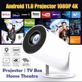 P09-II Portable DLP Mini Pocket Projector Android 9.0 2GB RAM 32GB WIFI5  BT4.2 4K HD Beamer Home Cinema LED Video Proyector
