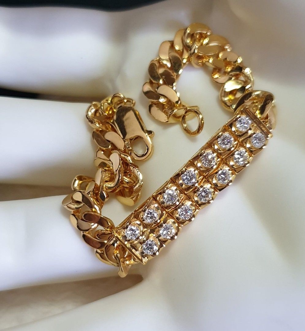 Mens online diamond wristband