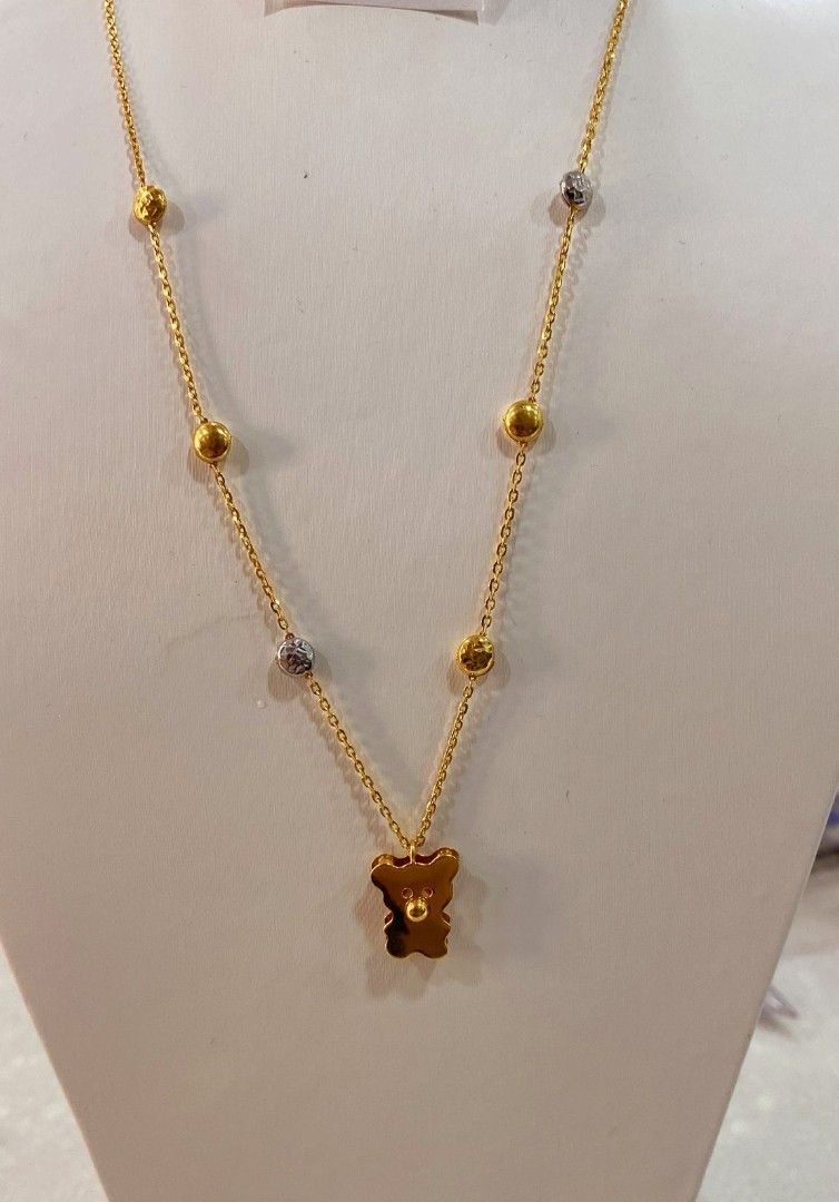 916 WHITE YELLOW GOLD NECKLACE Women s Fashion Jewelry