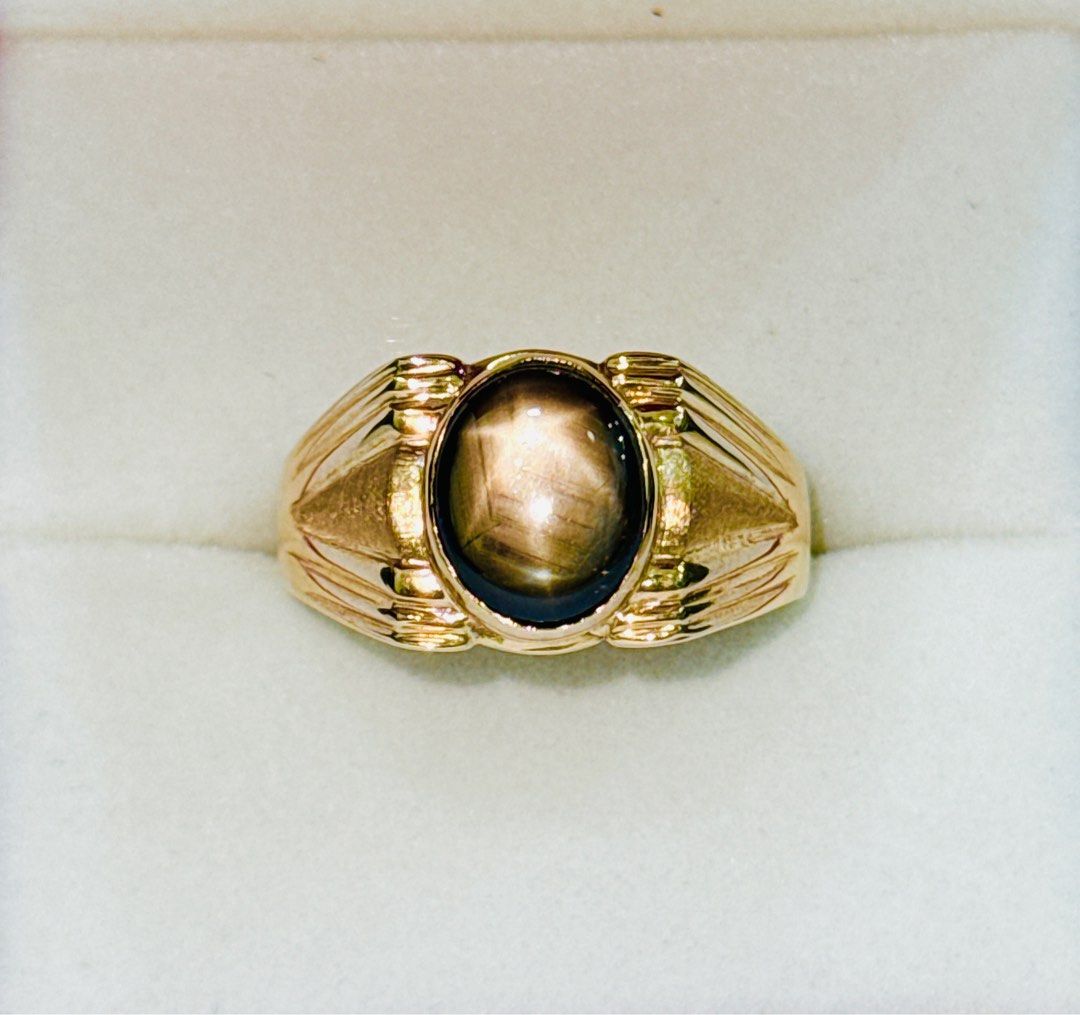 Mens black star clearance sapphire ring