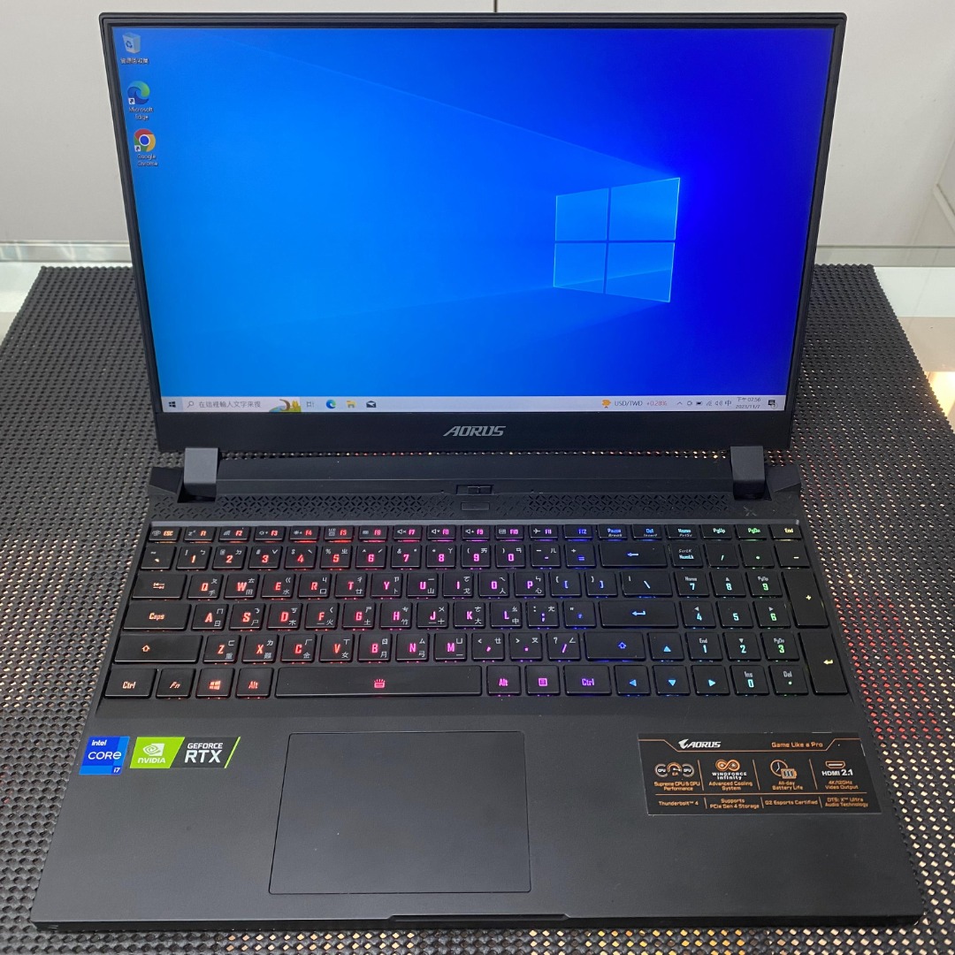 售技嘉 GIGABYTE AORUS 15P i711800H 15.6吋 16G 1T SSD RTX3080 8G 盒裝 電競 筆電, 電腦及科技產品, 桌上電腦或筆記型電腦在旋轉拍賣