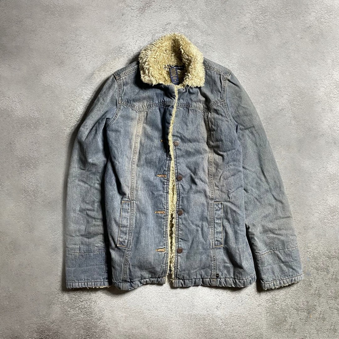 Abercrombie & Fitch Sherpa Denim Jacket, Women's Fashion, Coats
