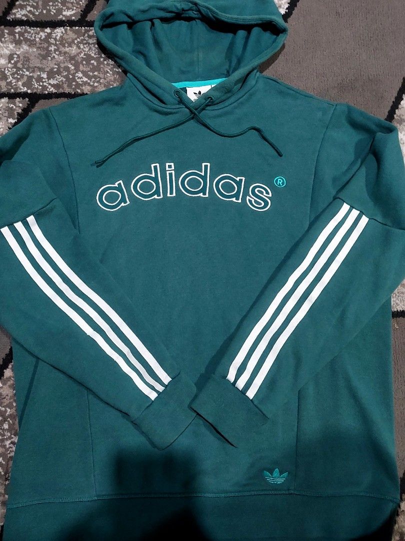 Adidas 90 s Archive Arch Logo Hoody Green