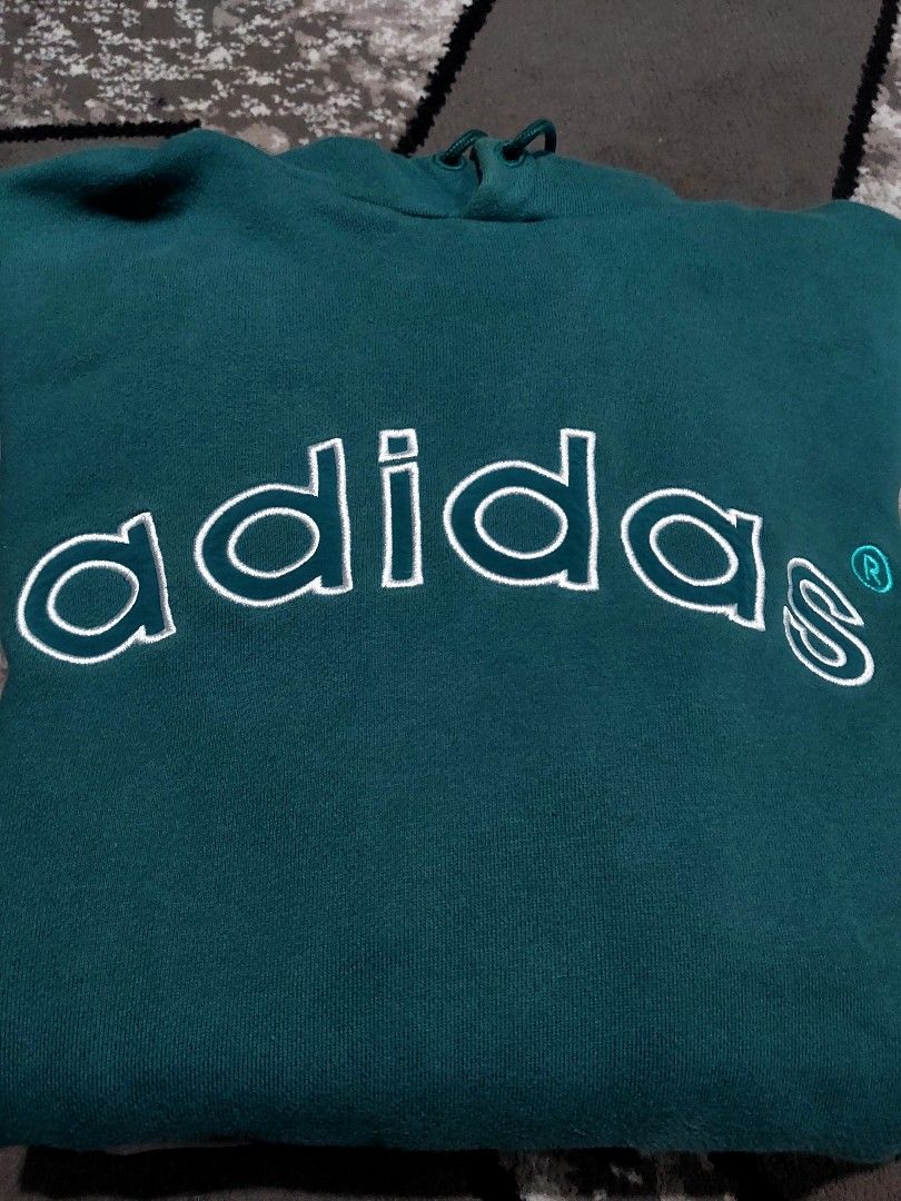 Adidas 90 s Archive Arch Logo Hoody Green
