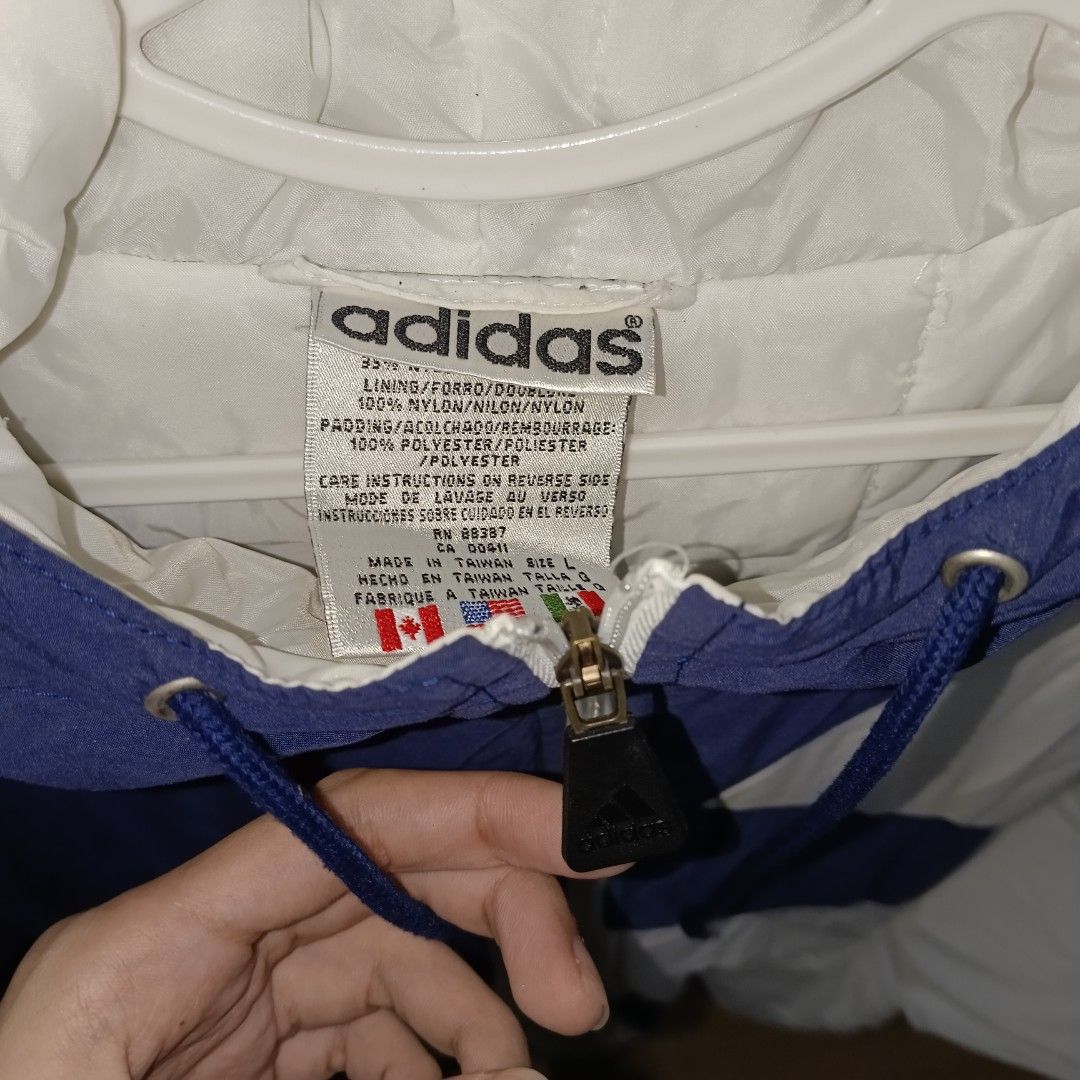 90'S adidas Packable Windbreaker, Men's Size Medium polyester purple type Vintage Second Hand