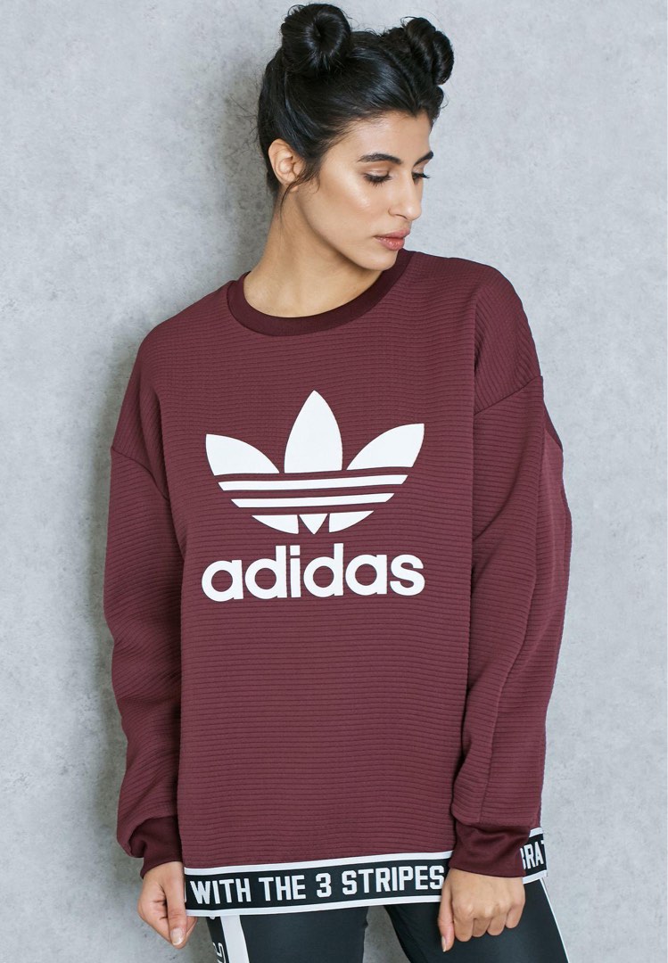 Adidas originals discount sweatshirt pink