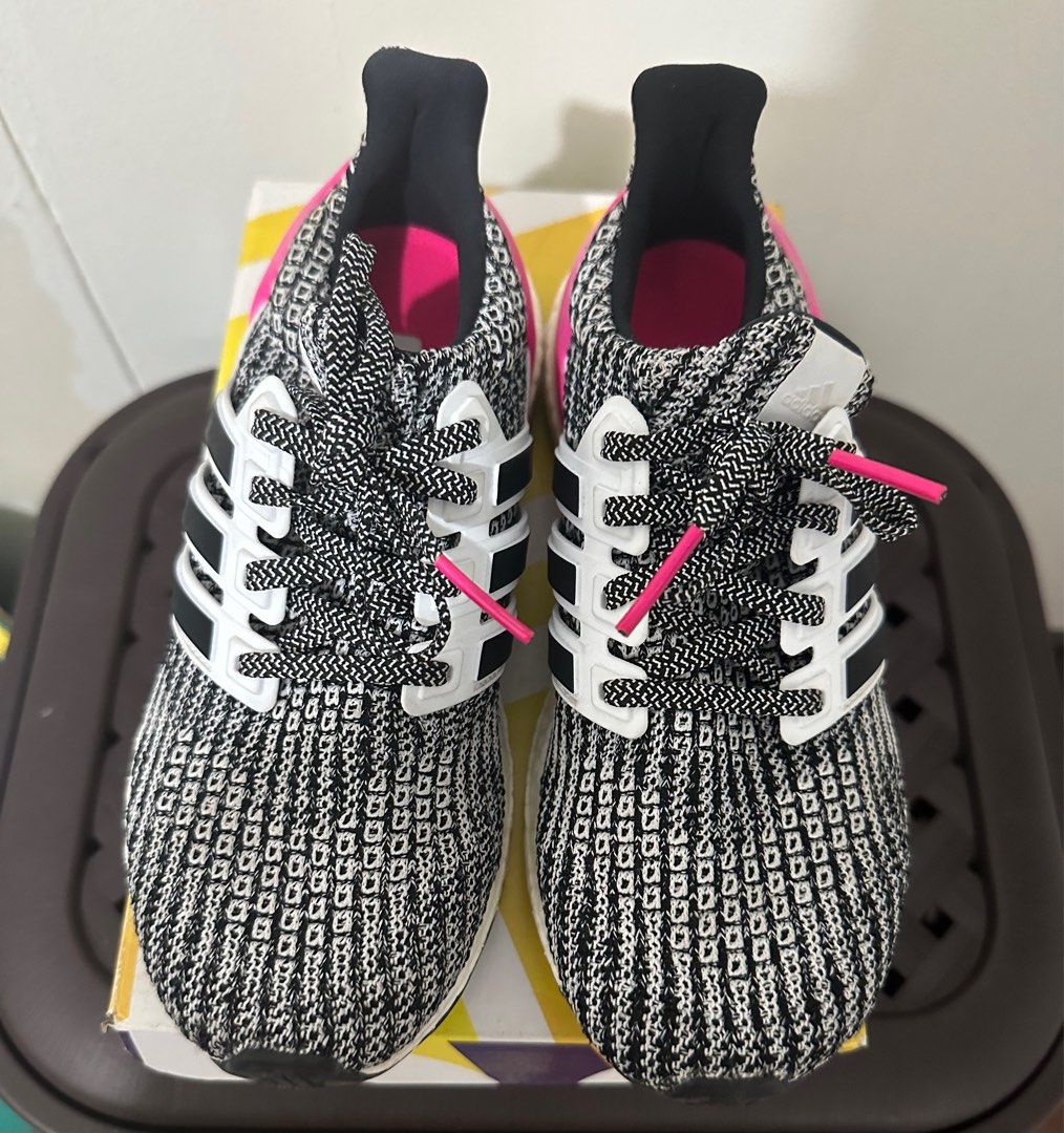 Ultra boost white/core black/shock pink clearance