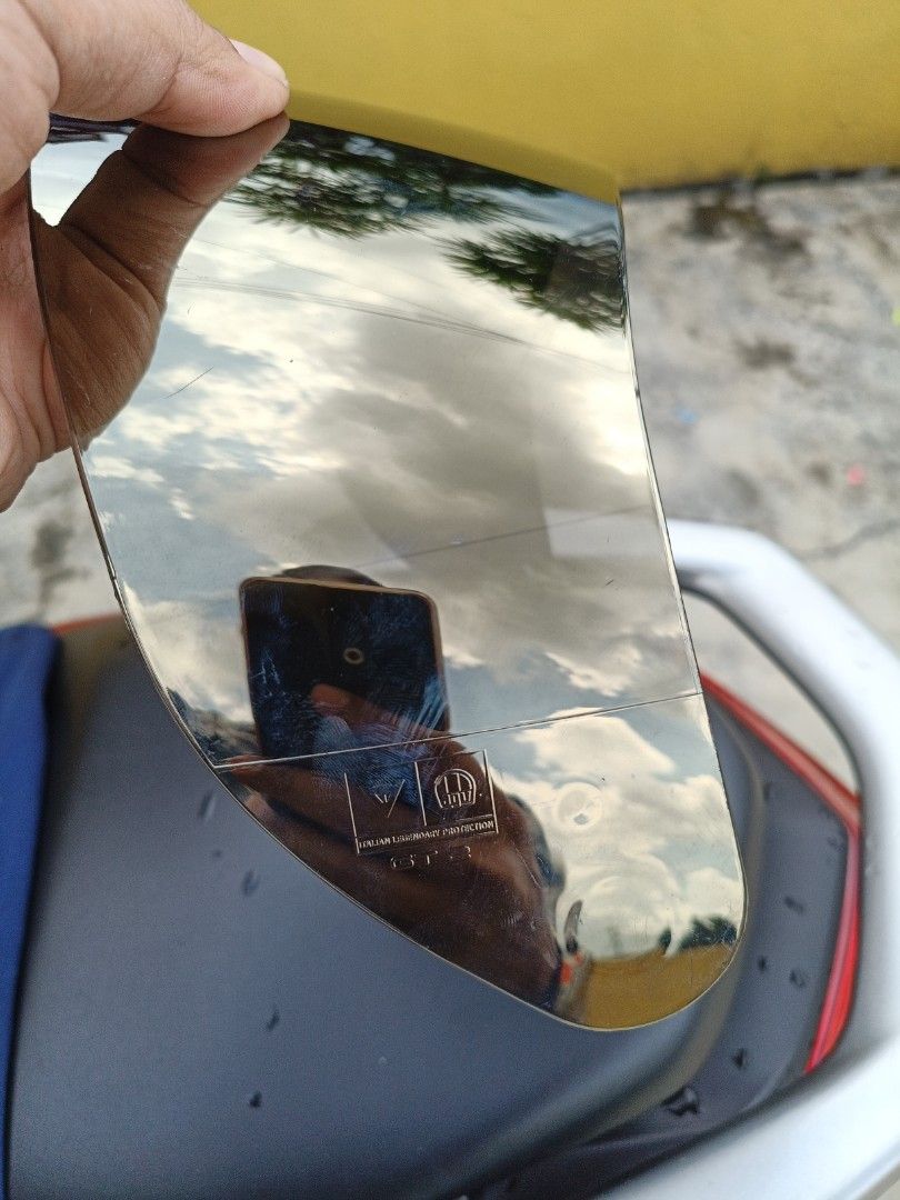 AGV K3 SV gold chromatic visor, Auto Accessories on Carousell