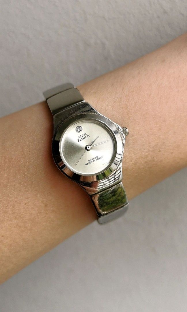 Anne klein diamond watch water 100 resist sales
