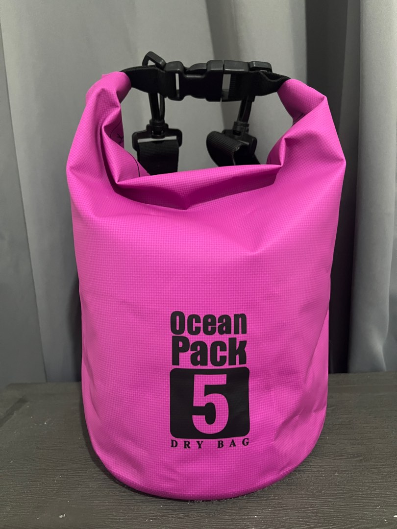 Aqua Bag Waterproof Beach Ocean Pack Pink, Women's Fashion, Bags