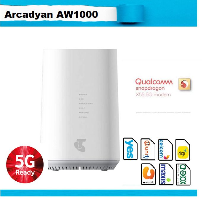 Arcadyan AW1000 Telstra 5G Home Modem X55 WiFi 6 AX3600 Gigabit Port 5G CPE Easy Mesh
