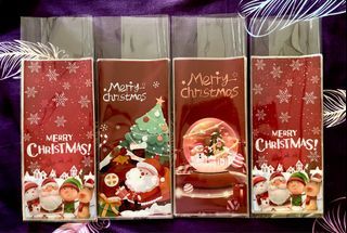 Assorted Christmas Candy Cookie Bag Biscuit Packaging Pouch Party Gift Loot Bag
