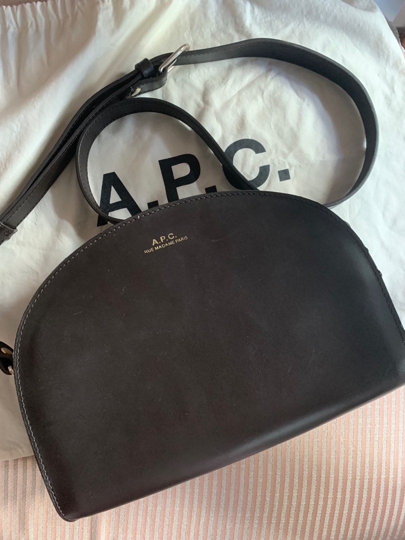 Authentic APC Lune Shoulder Sling Leather Bag, Women's Fashion, Bags ...