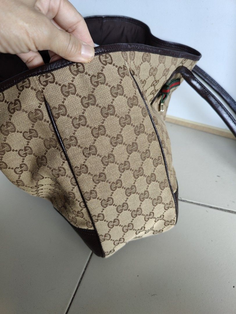 gucci canvas tote travel bag