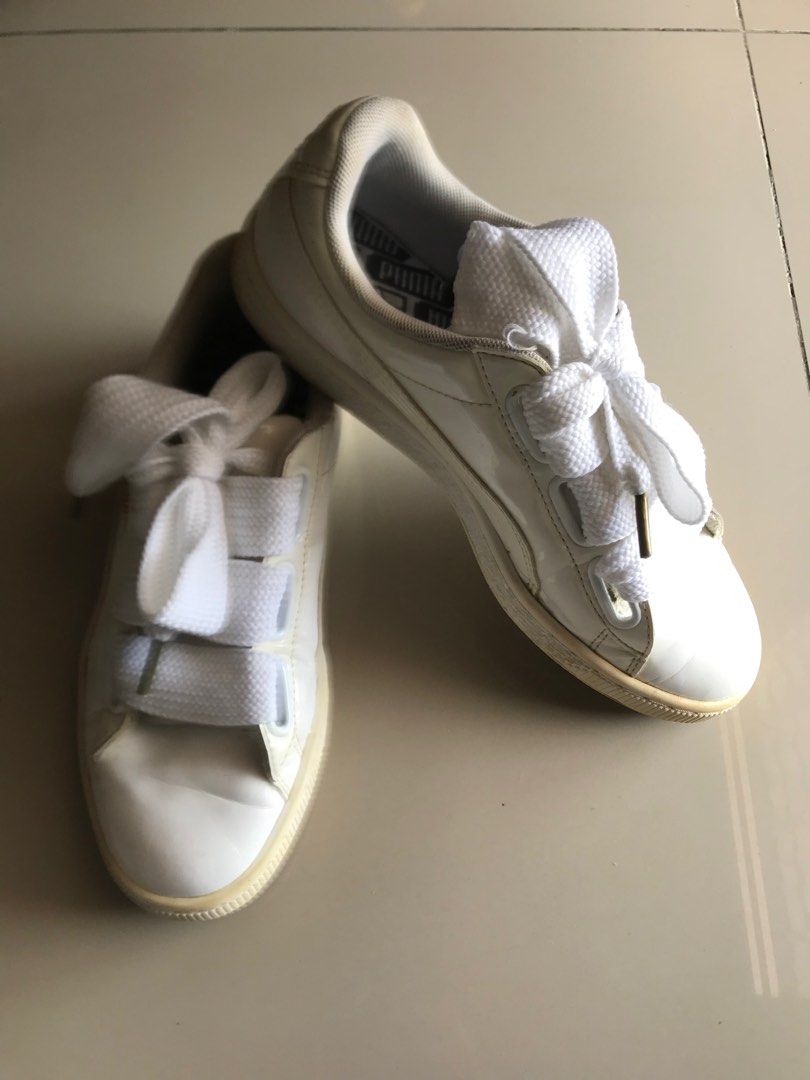Authentic Puma Basket Heart White Sneakers Women s Fashion