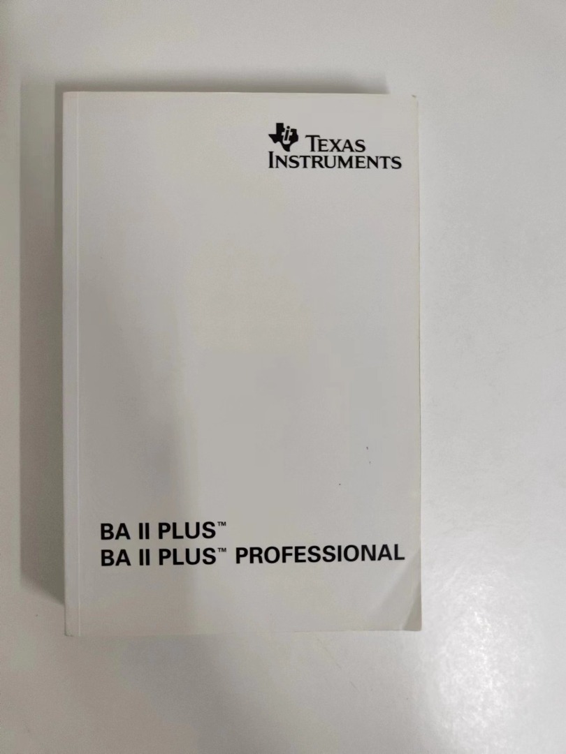 BA II Plus Professional說明書, 興趣及遊戲, 手作＆自家設計, 文具 Carousell