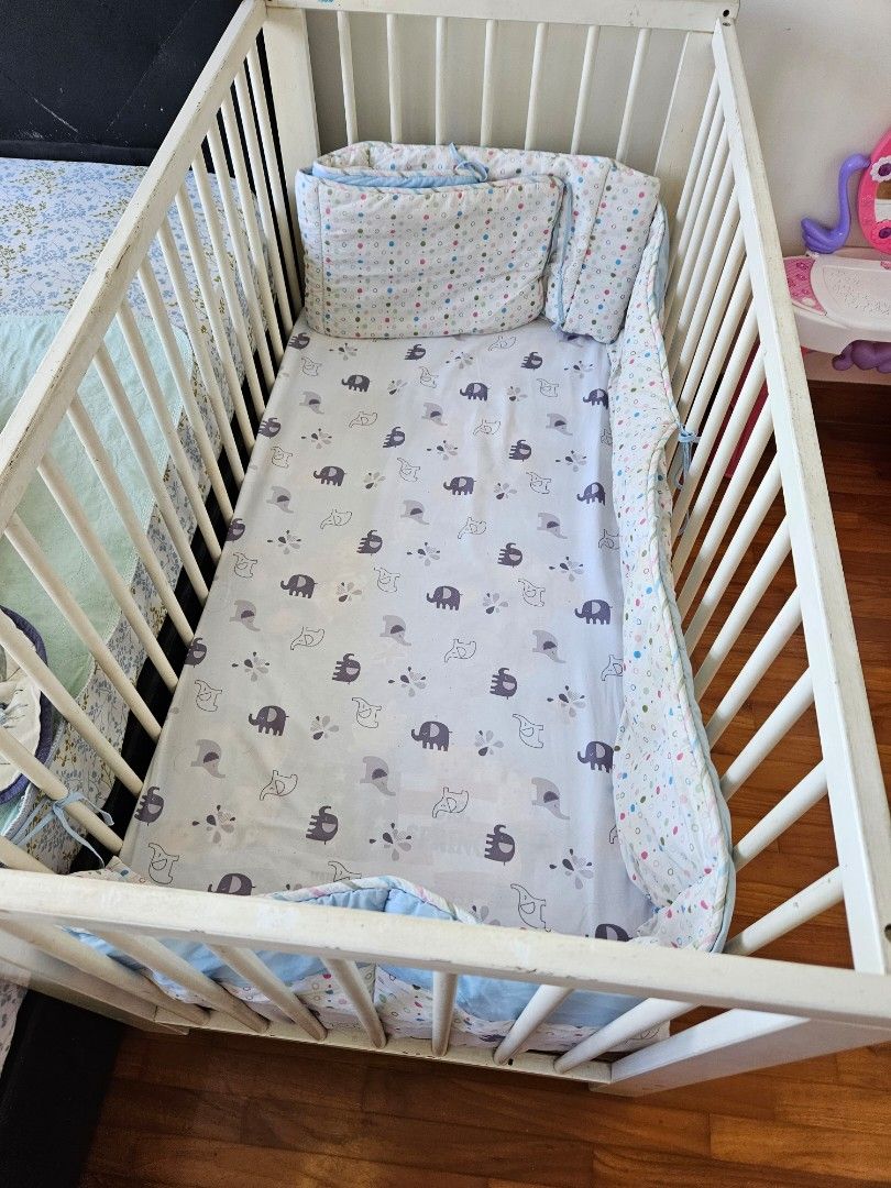 Baby cot and mattress, Babies & Kids, Baby Nursery & Kids Furniture ...