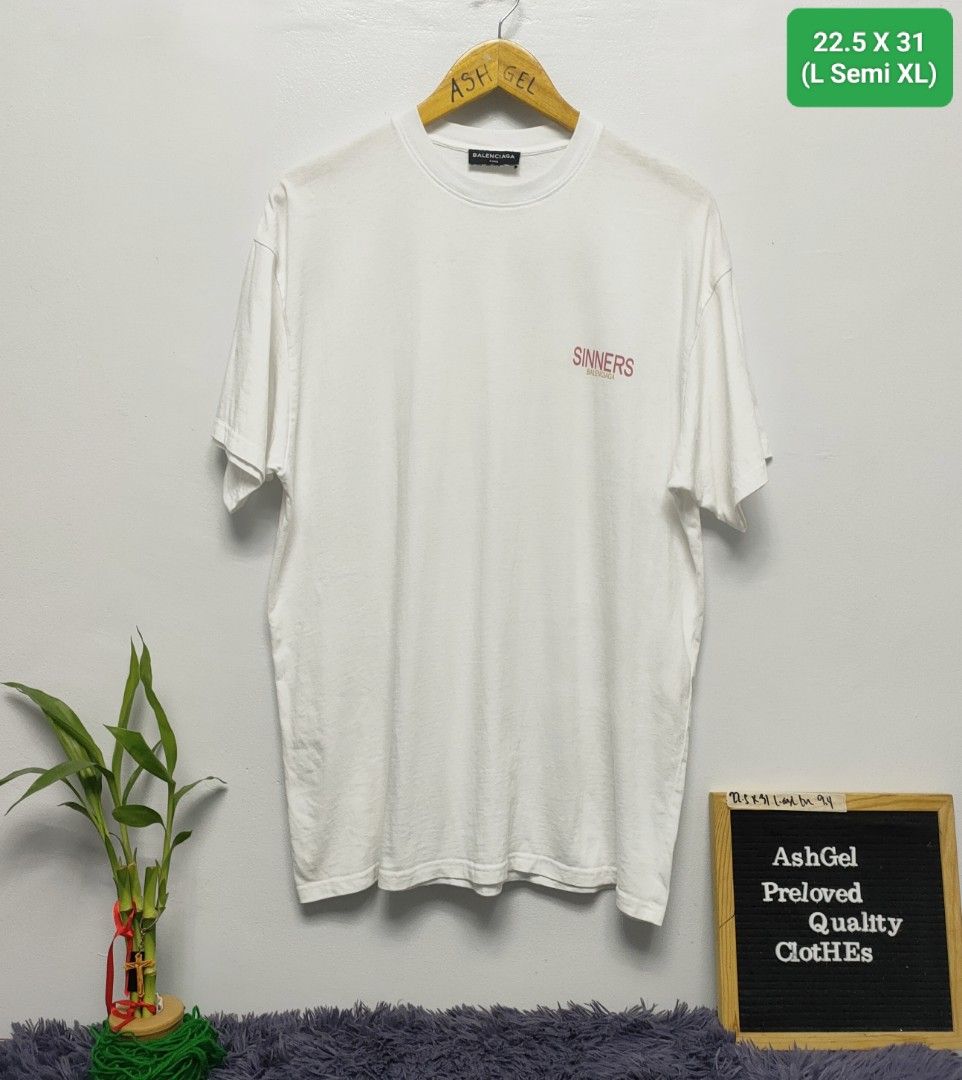 Balenciaga Sinners Tshirt Luxury Apparel on Carousell