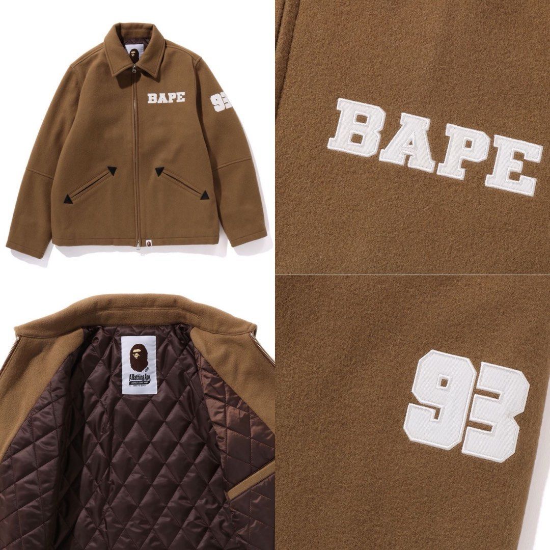 BAPE MELTON ZIP JACKET, Women's Fashion, Coats, Jackets and