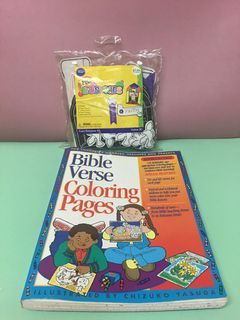 Bible Verse Coloring  Book (234 pages) with Kid's Camp For Busykids Foam Religious Kit