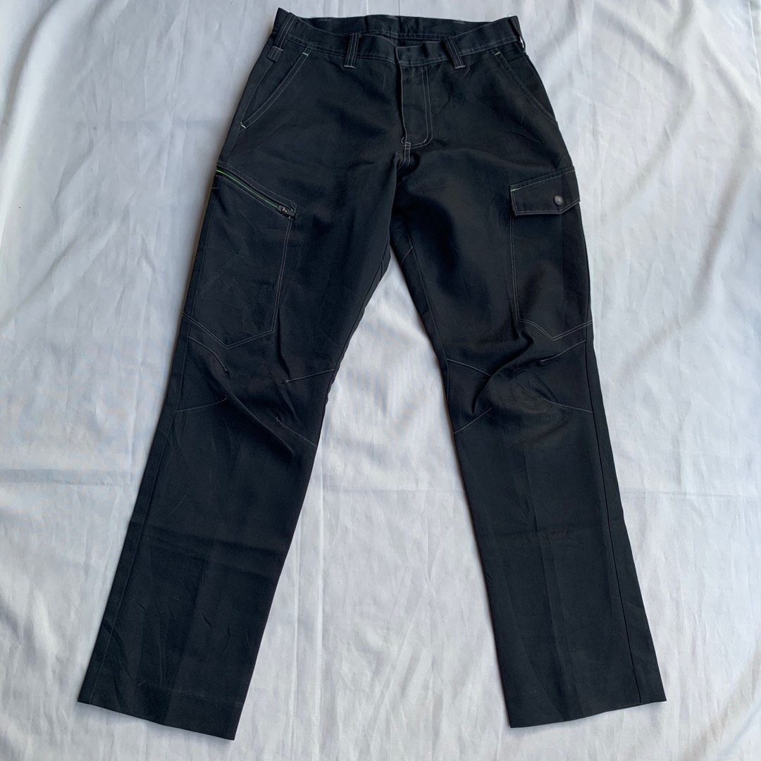 Black Cargo Pants Wideleg Baggy Highwaist, Women's Fashion, Bottoms ...