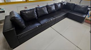 ‼️Black Leather SOFA for 6 to 8 people‼️