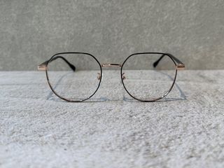 Black x Rosegold metal frame with plastic temples