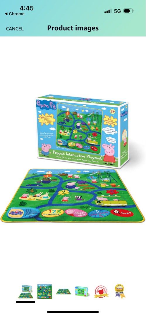 Peppa pig hotsell interactive playmat