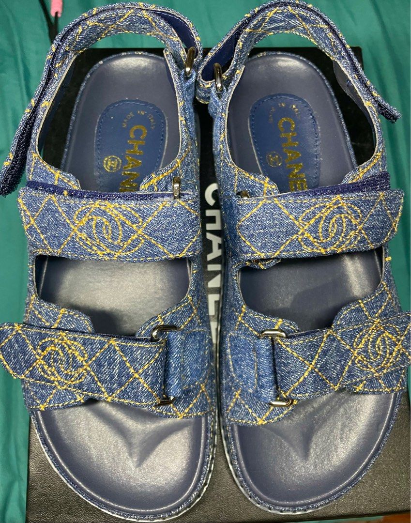 Brandnew Original Channel Denim Sandals Women s Fashion Footwear