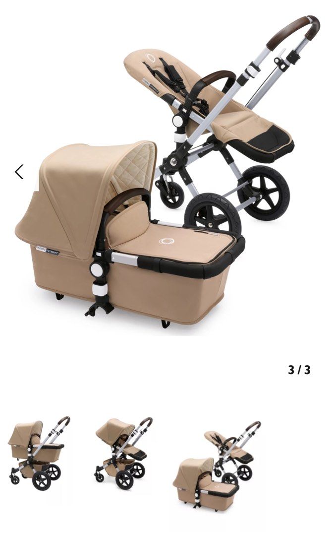 Bugaboo Cameleon3 Classic+ complete UK SAND with rain cover, Babies & Kids,  Going Out, Strollers on Carousell