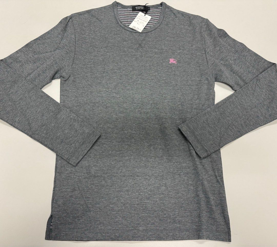 Burberry Black Label T-Shirt 長䄂T恤, 名牌, 服裝- Carousell
