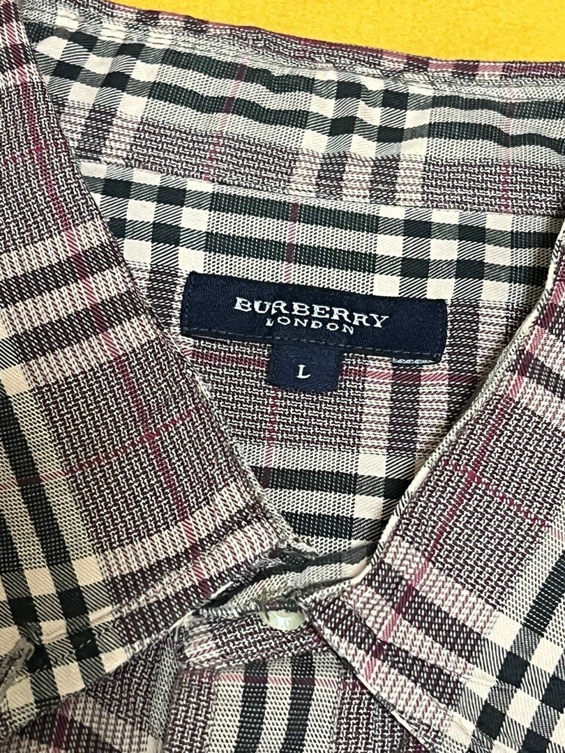 Burberry shirt in L size, 名牌, 服裝- Carousell