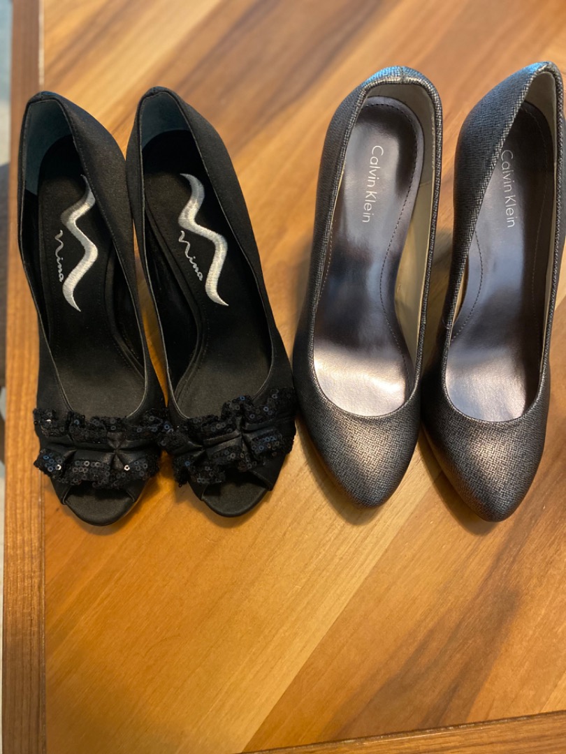 Calvin klein chunky on sale heels