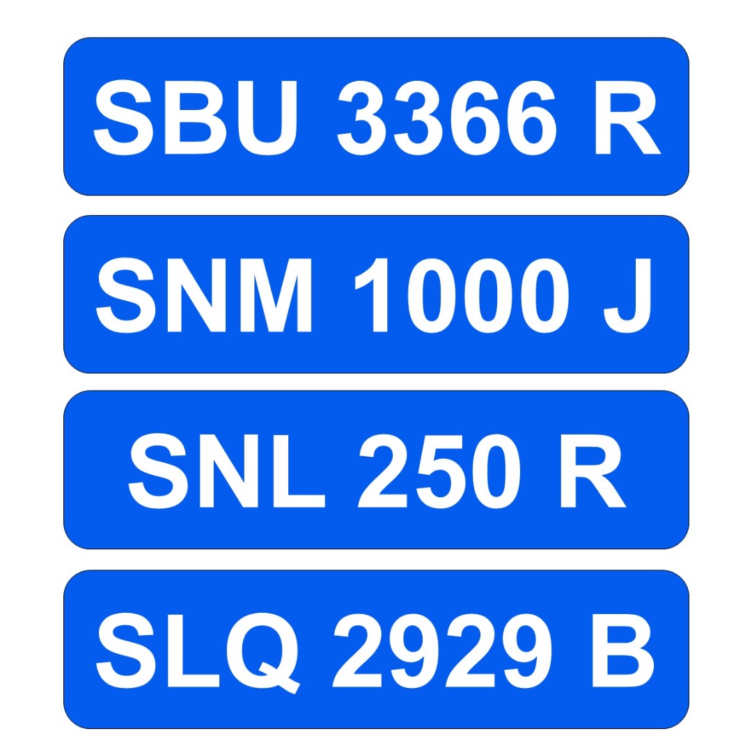 Car Number Plates for Sale 3366, 1000, 250, 2929, Car Accessories, Car