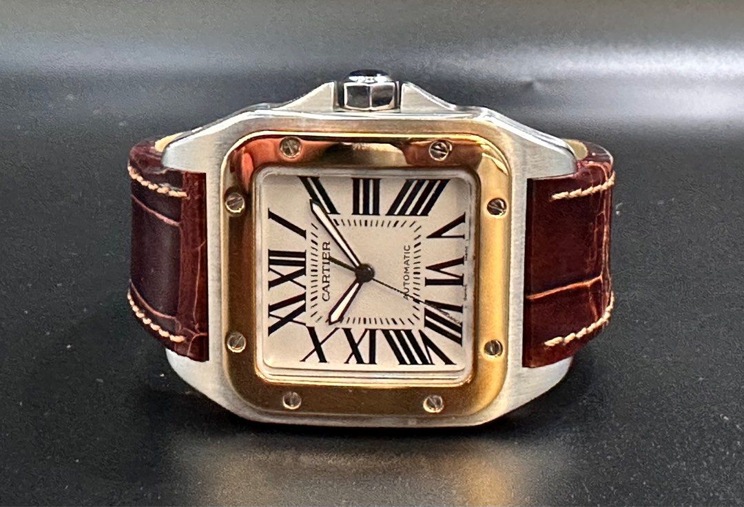 Cartier santos deals 100 two tone