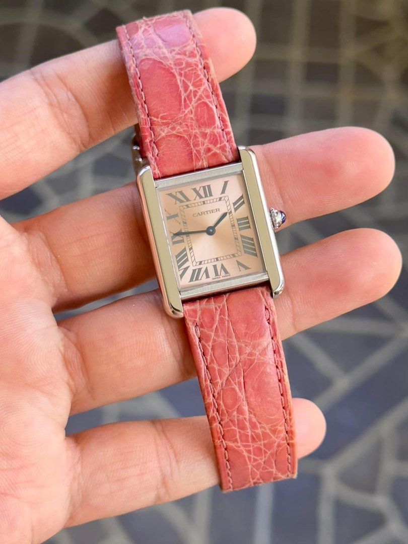 Cartier on sale tank pink