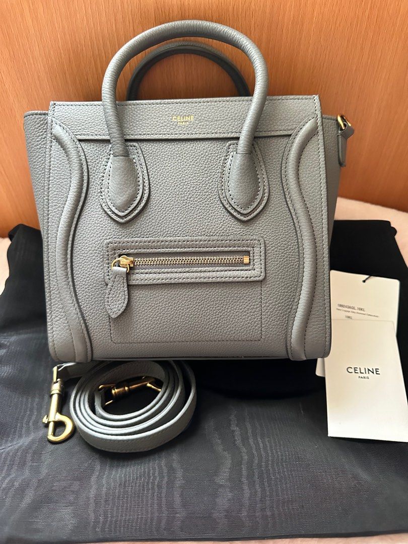 Nano luggage bag in baby drummed calfskin sale
