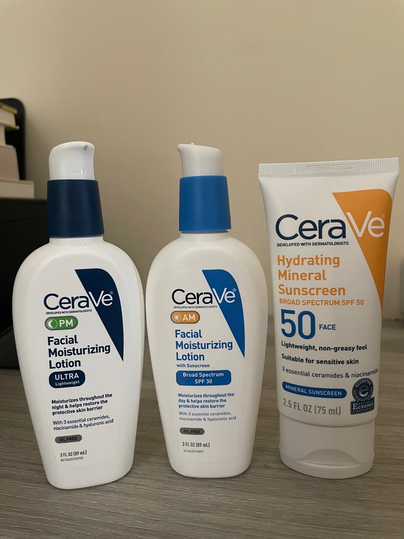 CeraVe Moisturiser and Sunscreen, Beauty & Personal Care, Face, Face